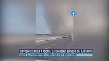 Diavolo di sabbia a Foggia, il fenomeno ripreso dai passanti