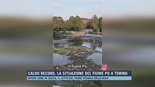 Caldo record, la situazione del fiume Po a Torino