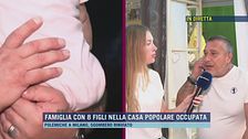 Famiglia con 8 figli nella casa popolare occupata