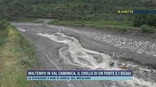 Maltempo in Val Camonica, il crollo di un ponte e i disagi