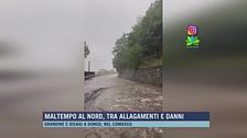 Grandine e disagi a Dongo, nel Comasco