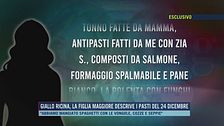 Giallo ricina, la figlia maggiore descrive i pasti del 24 dicembre