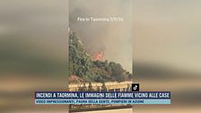 Incendi a Taormina, le immagini delle fiamme vicino alle case