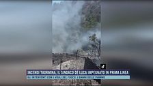 Incendi a Taormina, il sindaco De Luca impegnato in prima linea