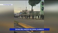 Tifoso del Portici in coma: 8 arresti