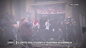 Il corteo degli studenti si trasforma in guerriglia