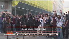 Manifestazioni a Milano: sabato, il corteo pacifico e gli infiltrati violenti