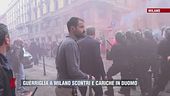 Guerriglia a Milano, scontri e cariche in Duomo