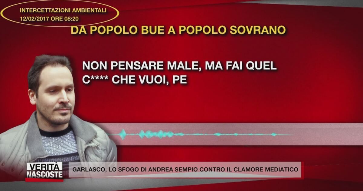 Verità nascoste: Garlasco: lo sfogo di Andrea Sempio contro il clamore ...