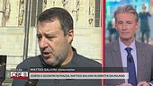 Cortei e scontri in piazza, Matteo Salvini in diretta da Milano