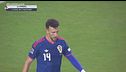 Perišic insacca sulla respinta di Unai Simon: Croazia-Spagna 1-0