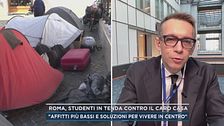 Roma, studenti in tenda contro il caro casa