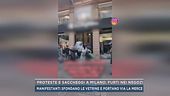 Proteste e saccheggi a Milano, furti nei negozi