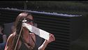 Lo striscione improvvisato di Guendalina
