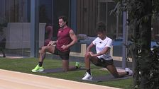 Sessione di allenamento all'aperto con Giacomo e Megan