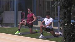 Sessione di allenamento all'aperto con Giacomo e Megan