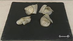 Lavarello in carpione con ramolaccio e pere