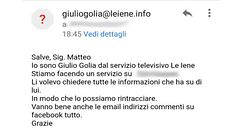GOLIA: Attenzione, cercano di rubarvi dati personali con le email