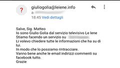 GOLIA: Attenzione, cercano di rubarvi dati personali con le email