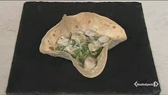 Cestini con bocconcini di pollo, asparagi e taleggio