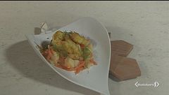 Insalata di gamberi alla curcuma