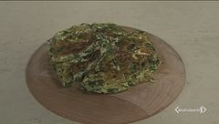 Frittata di riso, spinaci e speck