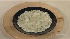Risotto con topinanbur e gorgonzola