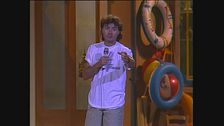 Maurizio Milani sul palco di Cabaret per una notte 1988