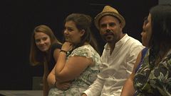 Francesco Ghiaccio, Marco D'Amore e Valeria Golino in Masterclass
