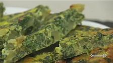 Frittata fagiolini, spinaci e patate