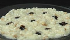 Risotto ai formaggi, aceto balsamico e noci