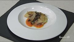 Calzone di patate, chiodini, crema di zucca e formaggio