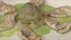 Rombo brasato con carciofi