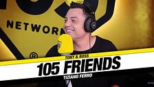 Tiziano Ferro a 105 Friends: "L'ispirazione non arriva solo dal tormento"