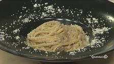 Linguine porri panna e funghi