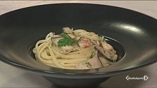 Linguine cardoncelli e gamberi