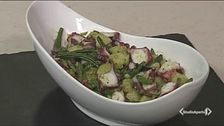 Polpo con patate, fagiolini e pesto alla genovese