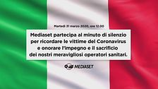 Mediaset partecipa al minuto di silenzio