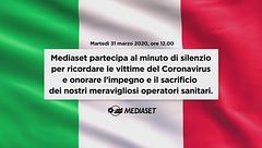 Mediaset partecipa al minuto di silenzio