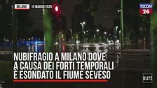 Nubifragio a Milano: le strade diventano come fiumi