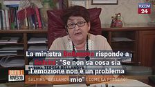 La ministra Bellanova risponde a Salvini: "Se non sa cosa sia l'emozione non è un problema mio"