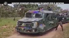 Narcos schierati con armi e blindati per El Mencho
