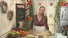 Dischetti di polenta con pere e gorgonzola