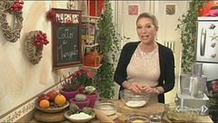 Crema di carciofi su sfoglie di grano saraceno