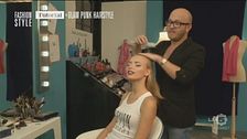 Glam punk hairstyle