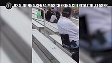 Usa, donna senza mascherina colpita col teaser dalla polizia | VIDEO