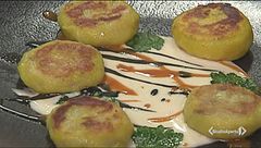 Gnocco allo zafferano ripieno di osso buco