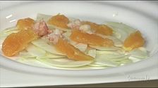Insalata arance, finocchi e scampi