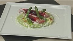 Risotto con asparagi, pecorino e gamberi