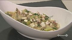 Straccetti con asparagi, pancetta e ricotta